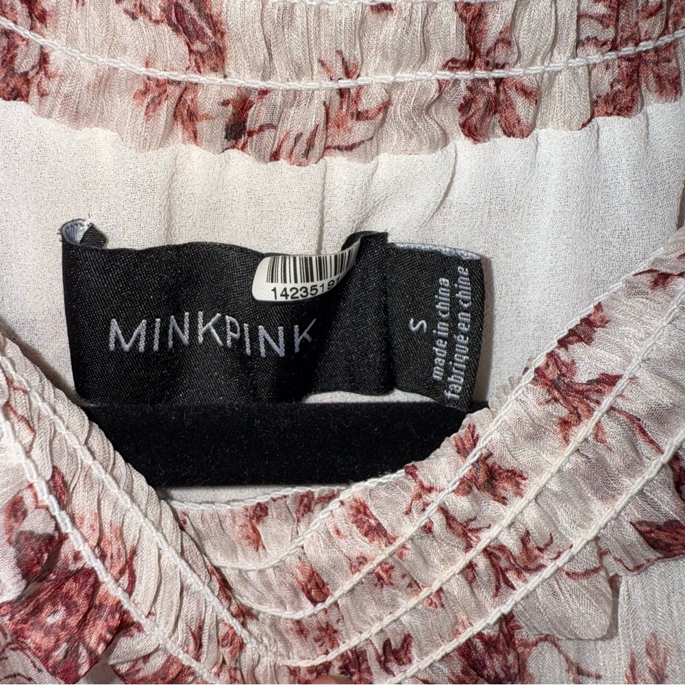 MinkPink Melanie Chiffon Mini Dress Size Small - Picture 9 of 10